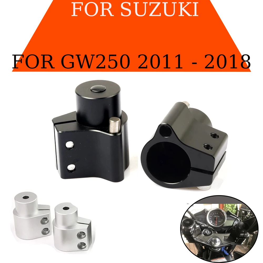 FOR SUZUKI GW250 INAZUMA GW 250 2011 - 2018 Handlebar Riser Clamp Adapter Raised Extend Handlebar Mount Motorcycle Accessories