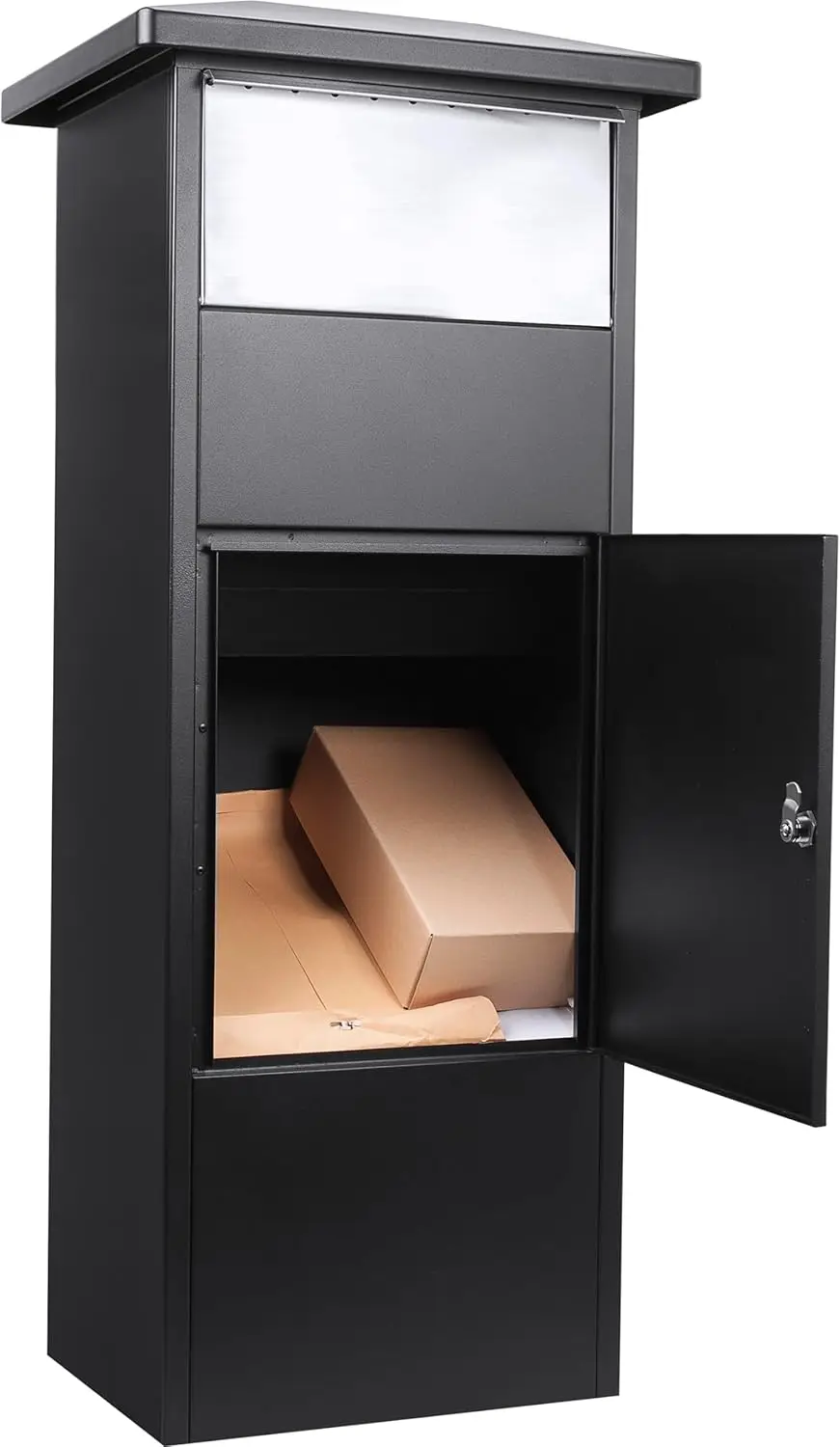 Package Delivery Parcel Mail Steel Drop Box for Porch with Tamper-Resistant Drop Slot & Key Lock