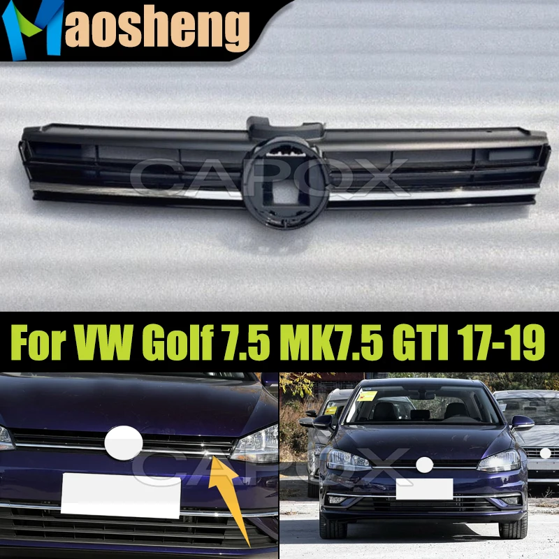

Решетка радиатора капота переднего бампера автомобиля для VW Golf 7.5 MK7.5 GTI 2017 2018 2019, сетчатая решетка переднего бампера автомобиля