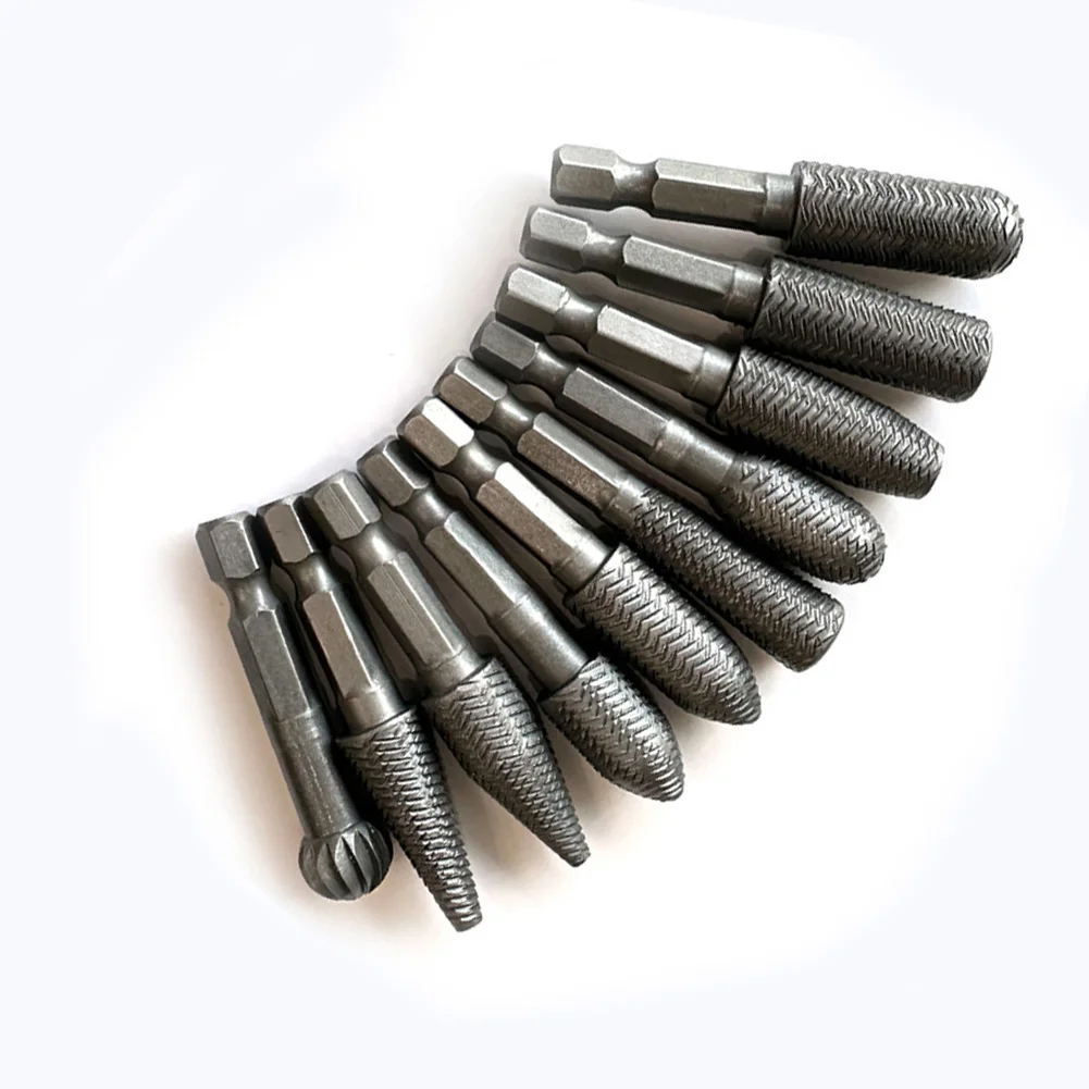Tool Hex Shank Grinding Head Rotary Rasp Tool Hex Shank Grinding Head Milling Application Grooved Design Engraving Precision