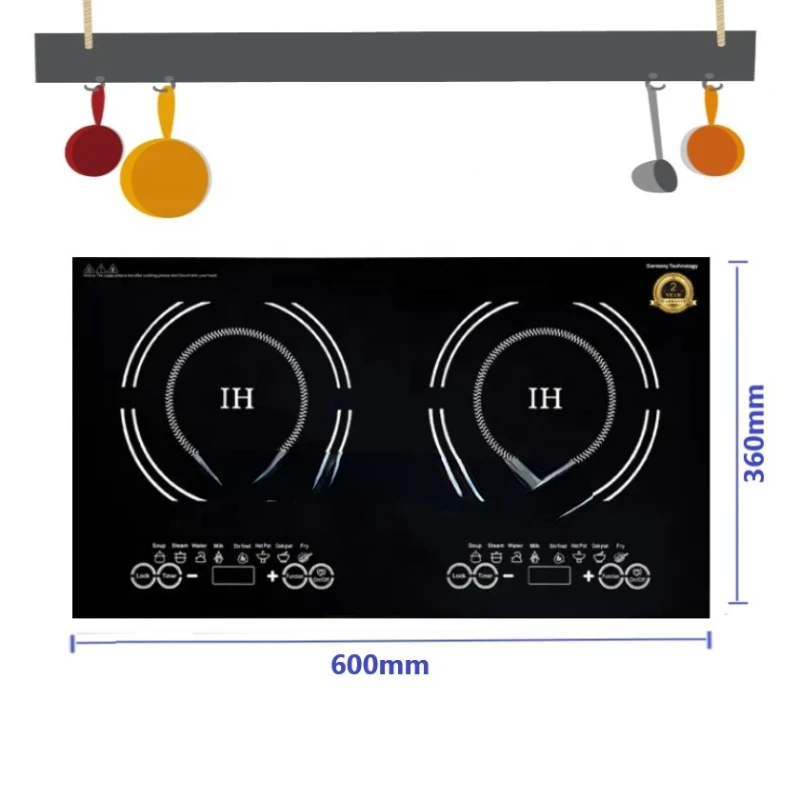 Direct Manufacturer Mini 2 Burner Hob Electric Induction Cooker Hot Pot 3.5 Kw Commercial Cooking Stove