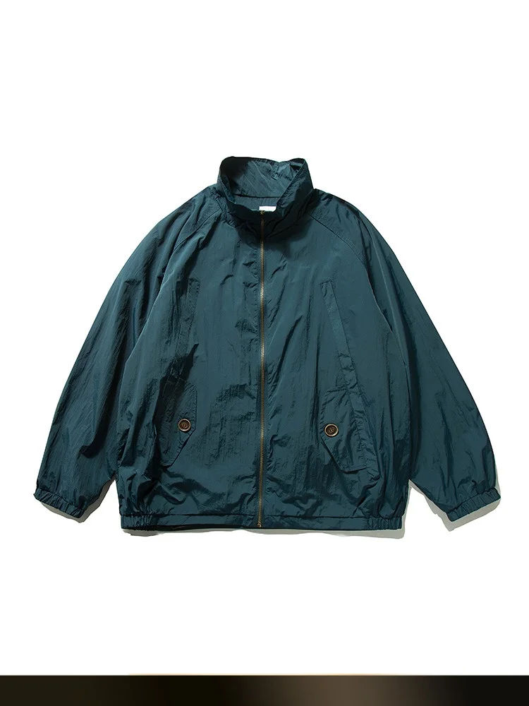 

Ретро-японская свободная повседневная рабочая куртка в стиле колледж, новая весенняя модель, с большим карманом, воротником-стойкой, универсальная