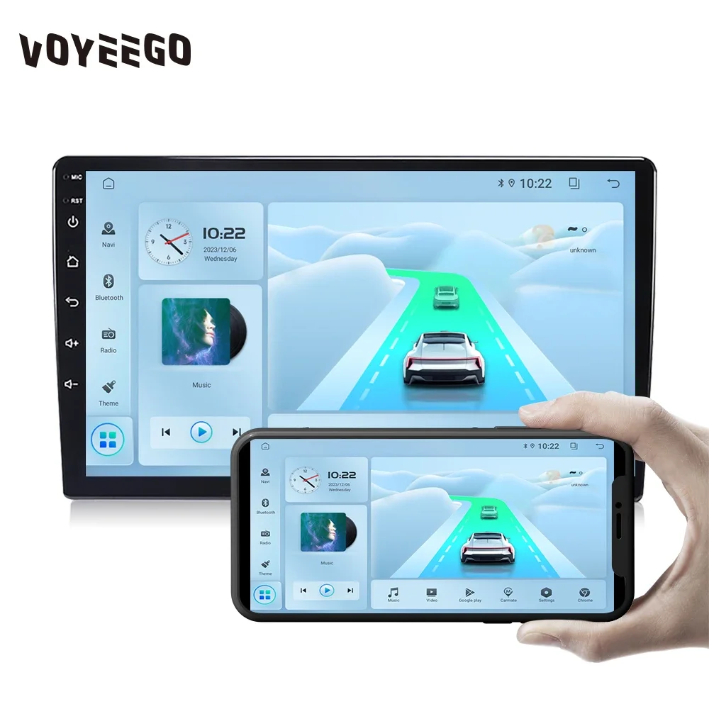 Voyeego Car DVD Player Auto Electronics Video Car Android Touch Screen  9/10 Inch GPS Stereo Radio Navigation System Audio