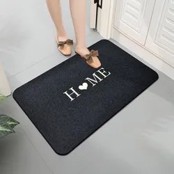 1 embroidery pattern machine washable rectangular minimalist style home decoration pad, bathroom and bathroom absorbent pad