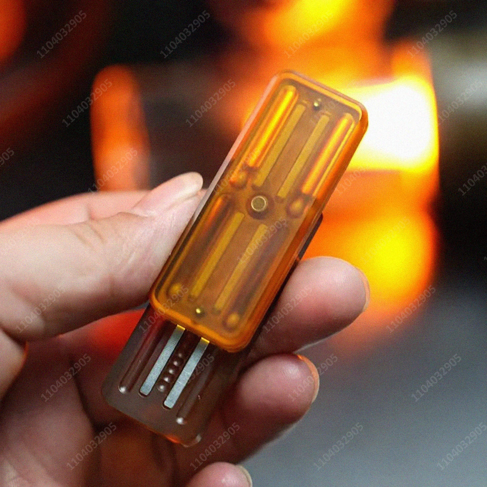 EDC PEI Mechanical Fidget Slider Amber Ratcheting ADHD Card Pusher Popping Coin & Tactile Clicks for Stress Relief Fidget Gadget