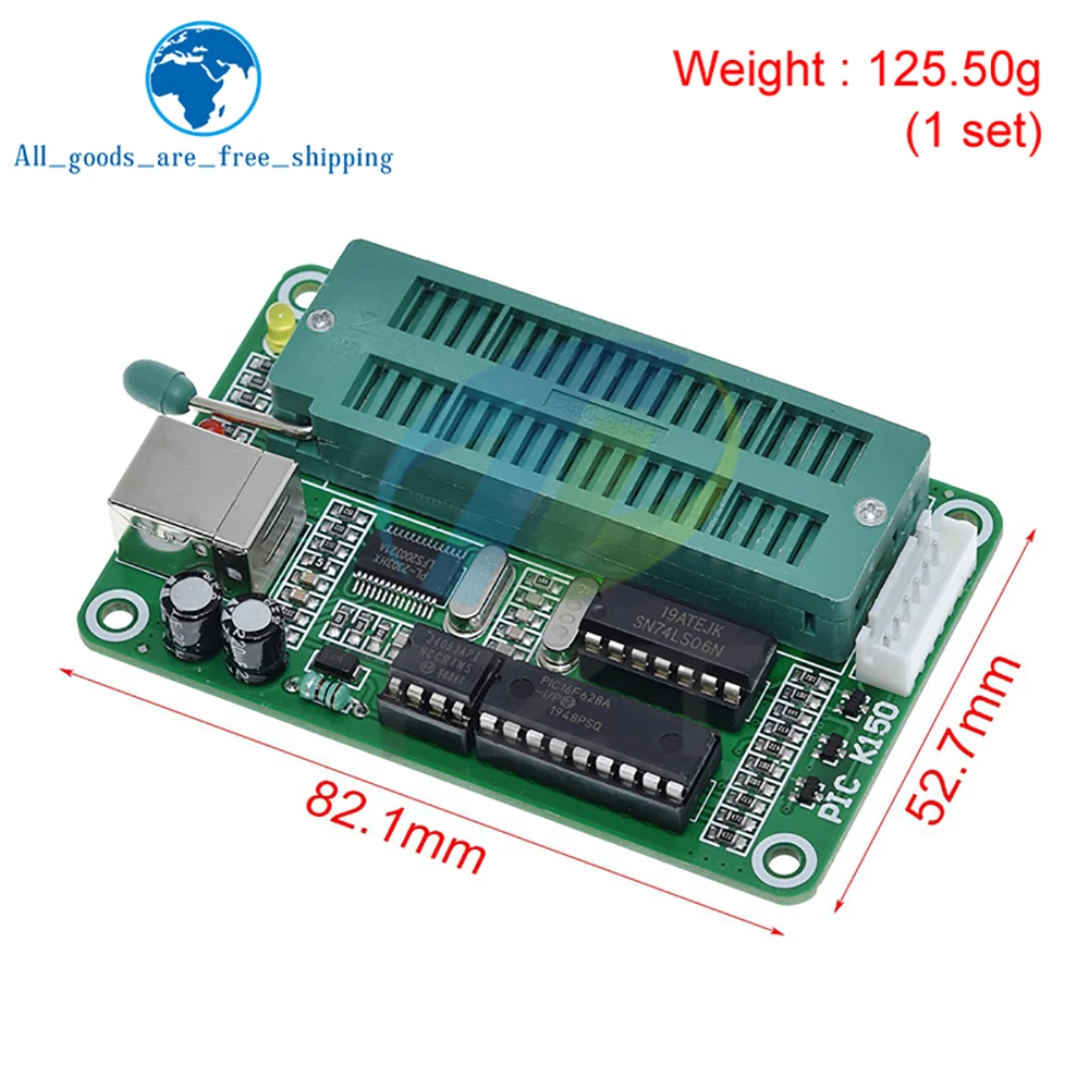 Imagem -03 - Tzt-pic Microcontrolador Usb Programador Automático K150 Cabo Icsp 1set