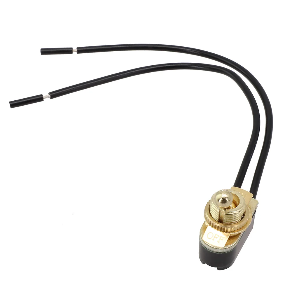 Rocker Type Switch 250V 6A SPST with 15cm Wires for Electronic Appliances Silver Plated Copper Pins 10000 Operations