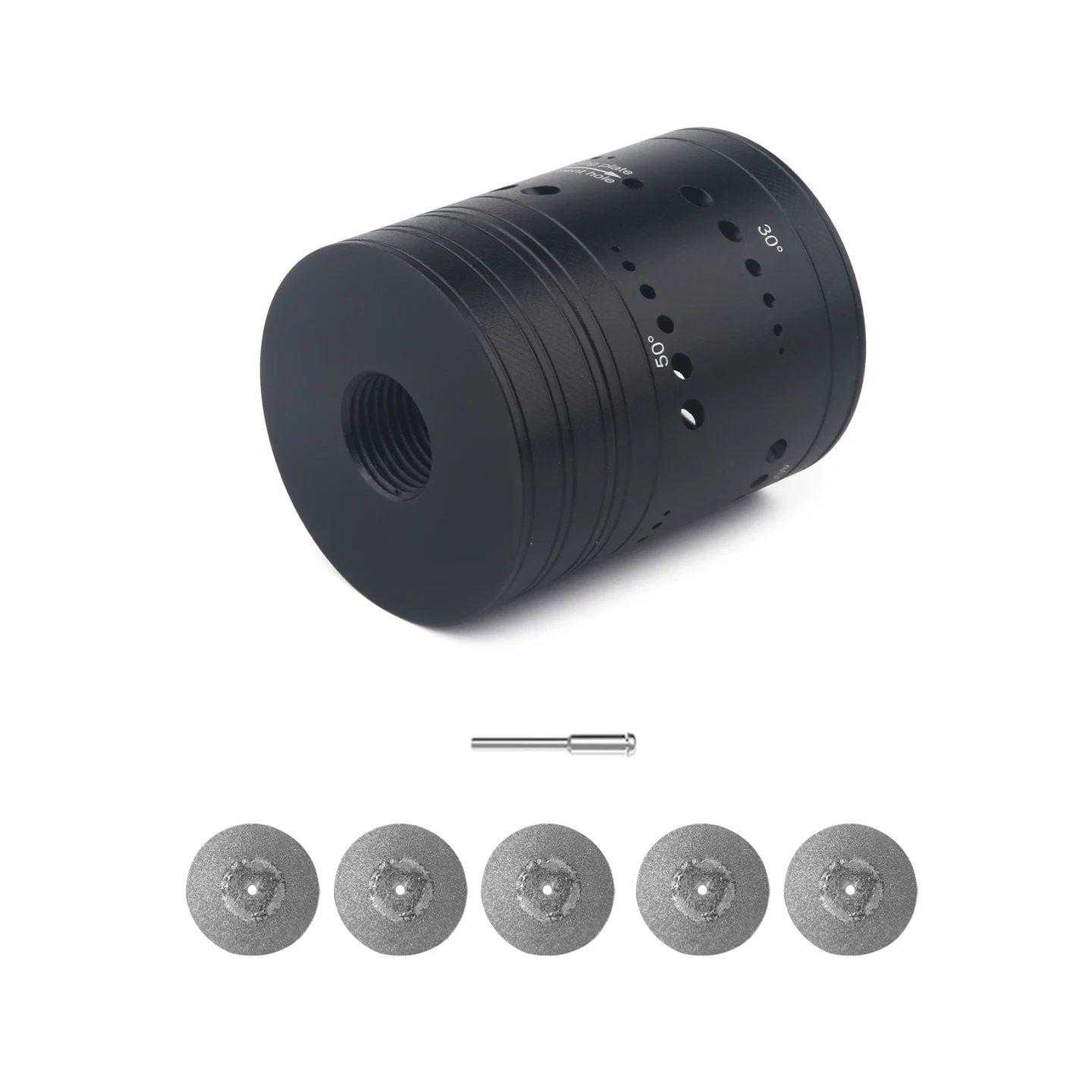 Tungsten Electrode Sharpener Grinder TIG Welding Tool With Cut‑Off Slot,5Pcs Diamond Wheels CNC Mandrel For Most Rotary Tool