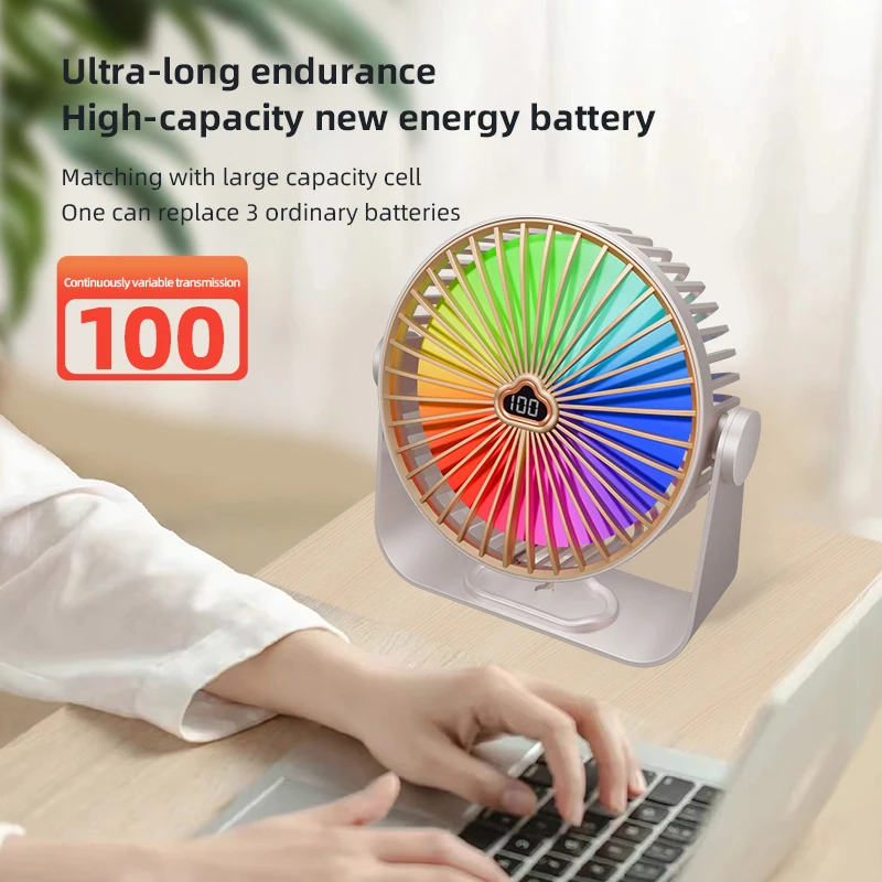 100 level small fan desktop electric fan small household silent office desktop USB charging bedroom dormitory student bed