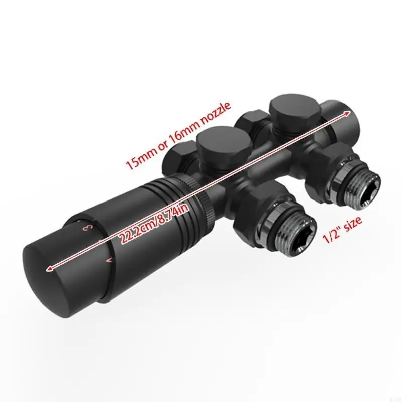 

Латунные антрацитовые нагревательные аксессуары клапаны, установленные с термостатом для удобной домашней среды G1/2 203f