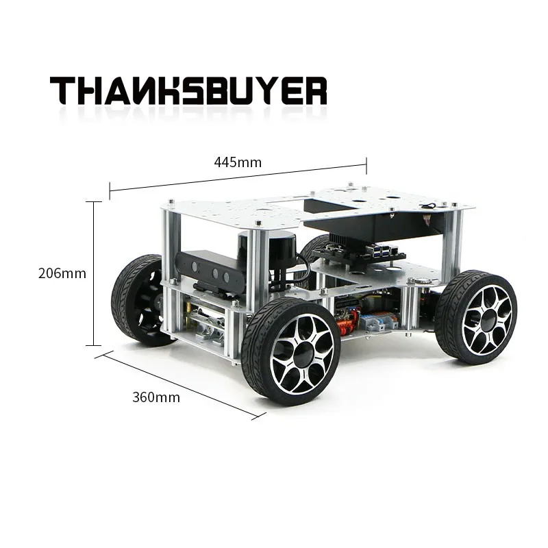 R550 (AKM) PLUS Ackerman Roboterauto High-End-Version mit Swing Suspension Basic-Paket ohne Lidar