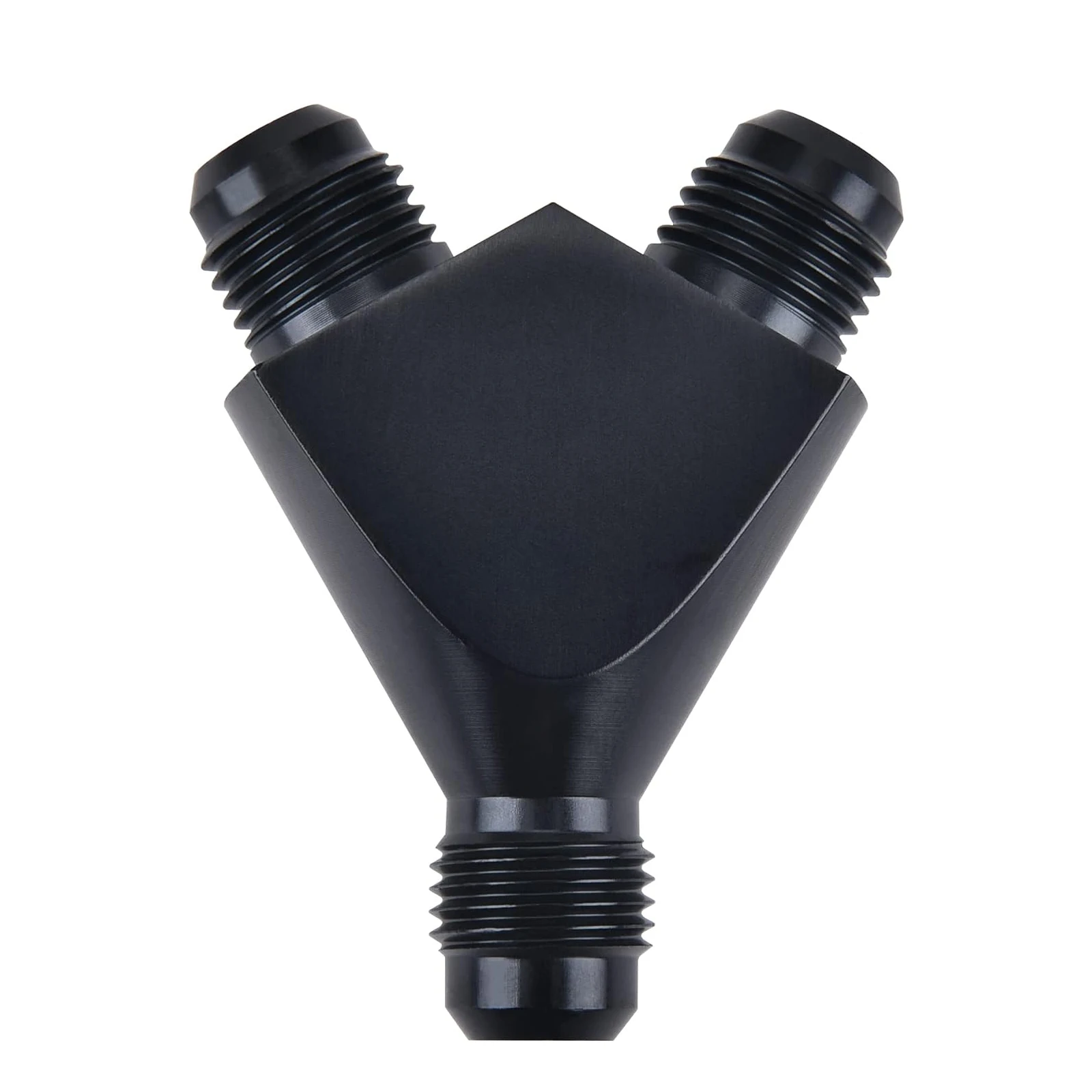 AN3/AN4/AN6/AN8/AN10/AN12/AN16/AN20  Male Y Fitting Adapter Union Universal Aluminum Hose Tee Fitting Black 1PCS