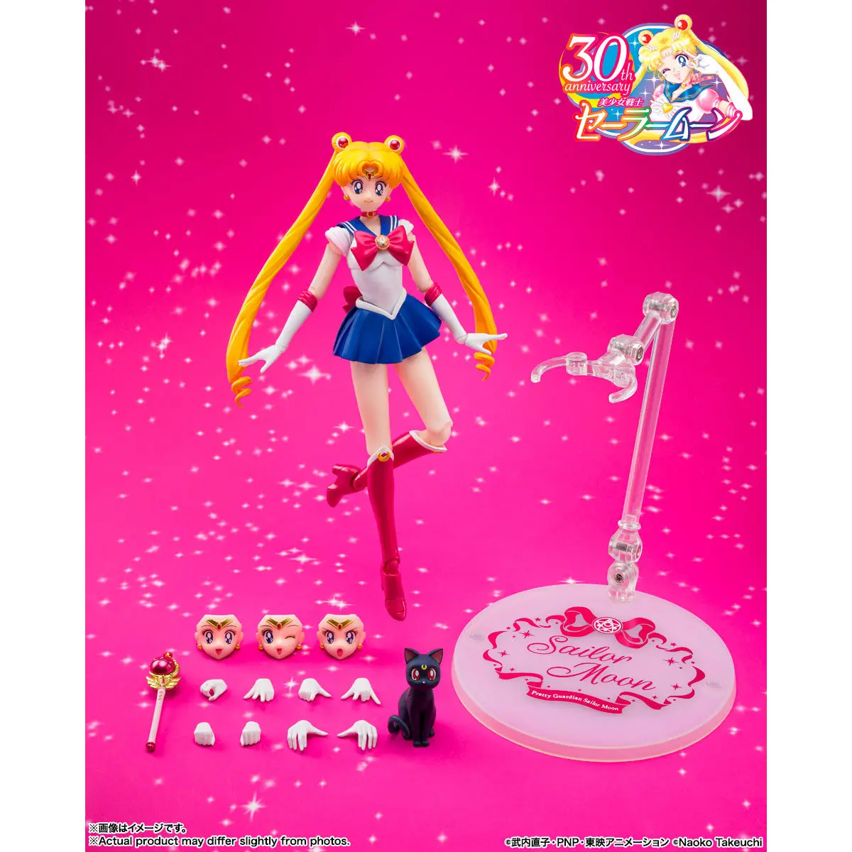 Bandai Shf Sailor Moon 30th Anniversary Crystal Star Compact Edition Articulated Action Figure For Anime Collectors Display view 5