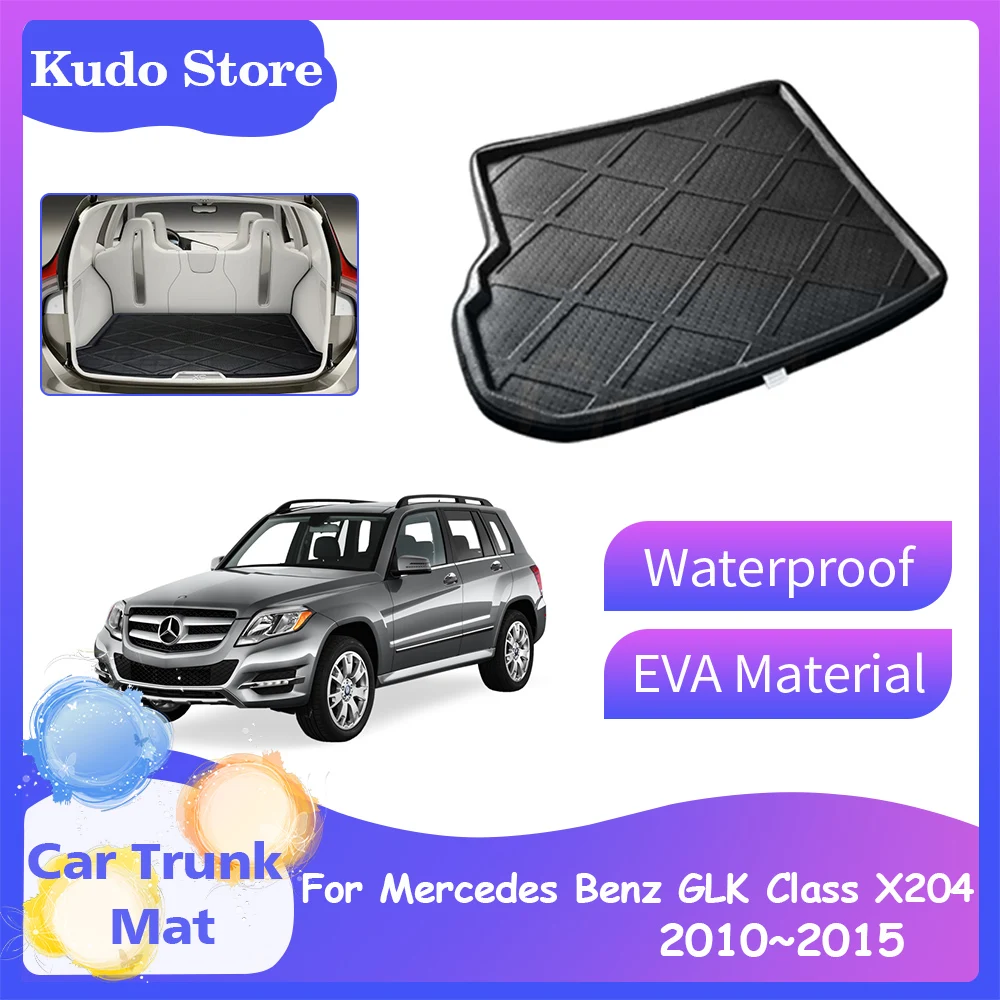 

Car Trunk Mats for Mercedes Benz GLK Class X204 280 300 350 2010~2015 Luggage Tray Pads Rear Boot Cargo Liner Covers Accessories