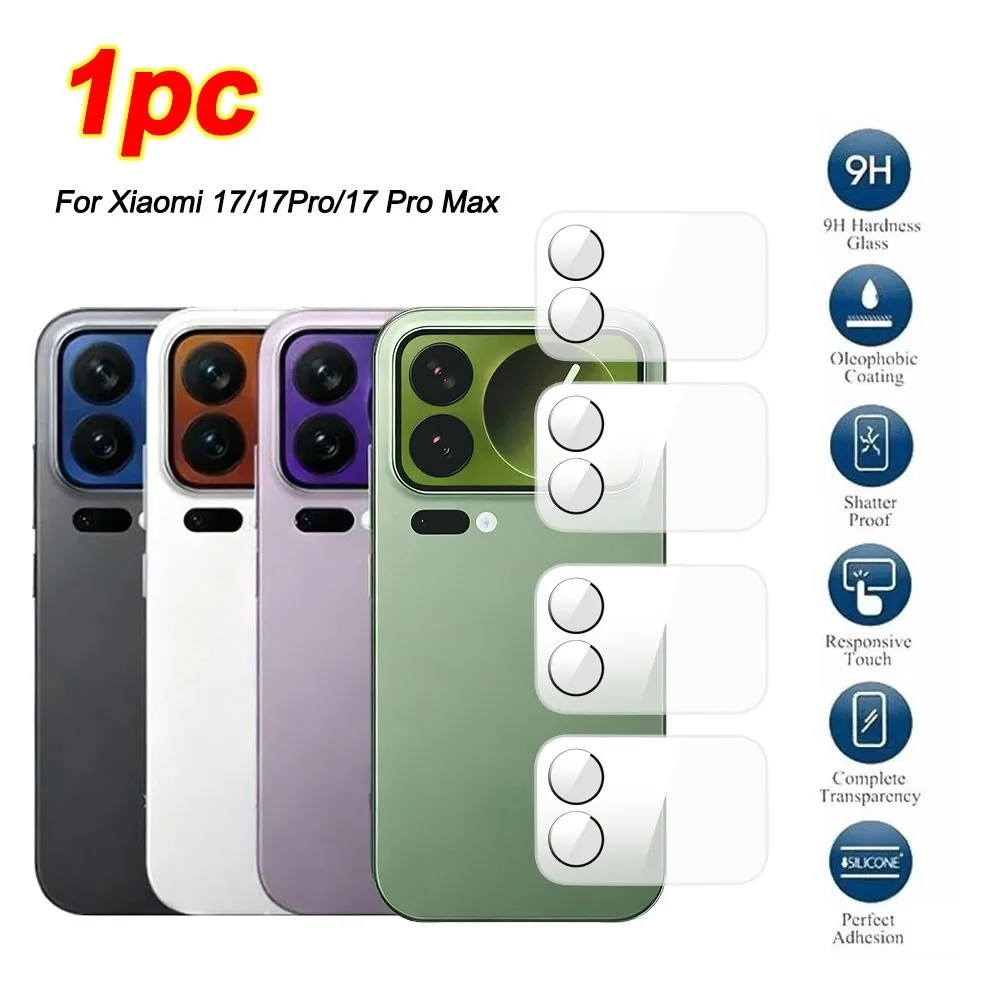 ثلاثية الأبعاد التغطية الكاملة عدسة حامي المضادة للخدش المعادن الزجاج المقسى غطاء عدسة الكاميرا 9H HD ل Xiaomi 17/17Pro/17 Pro Max #1