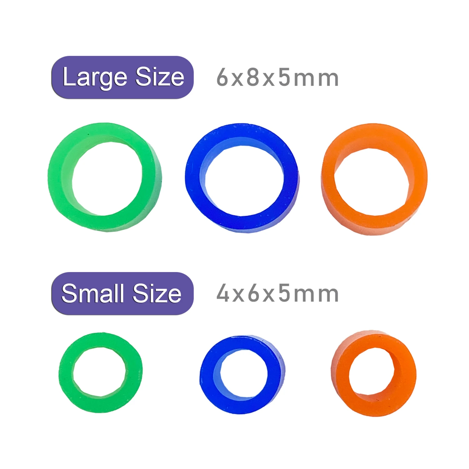 100Pcs/Box Dental Color Code Ring Silicone Identification Circle Orthodontic Instrument Dentistry Material Autoclavable