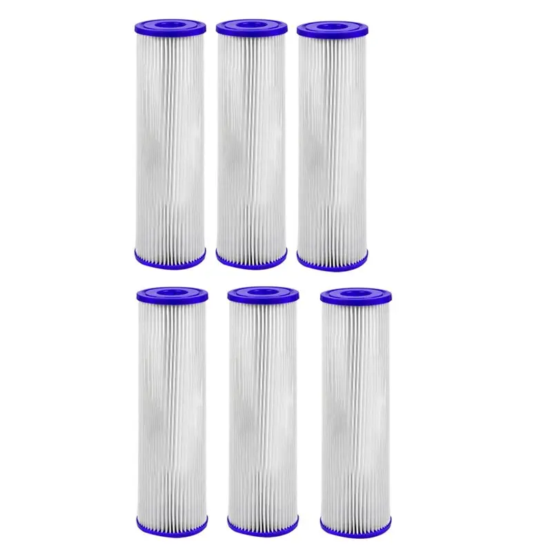 

A01F-For WFPFC3002 Compatible 10" X 2.5" 20 Micron Pleated Sediment Filter Cartridge Whole House Water Filter Replacement 6-Pack