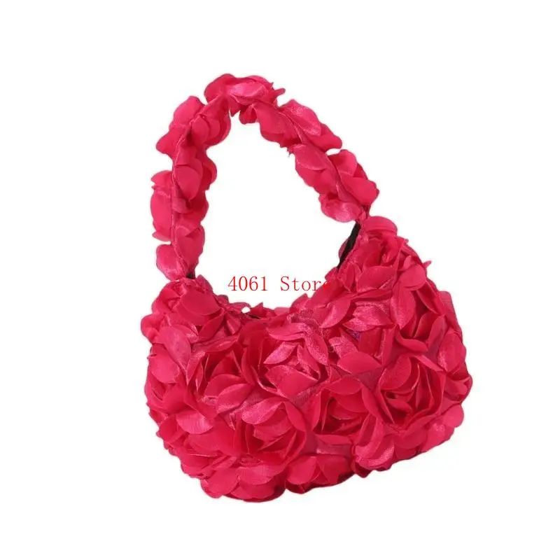 

Women's Clutch Handbag with Sequins 3D Rose Flower for Wedding Cocktail Parties
