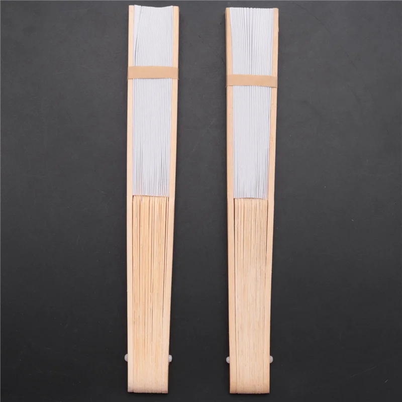 Promotion!250 Pcs/Lot White Folding Elegant Paper Hand Fan Wedding Party Favors 21Cm(White)