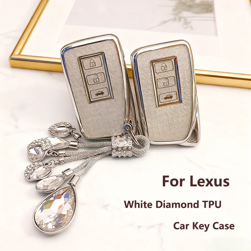 White Diamond TPU für Lexus NX IS RX ES GX LX LS UX GS 200 260 300 350 NX200 NX300 RX350 ES300 Autoschlüsselhülle Zubehör
