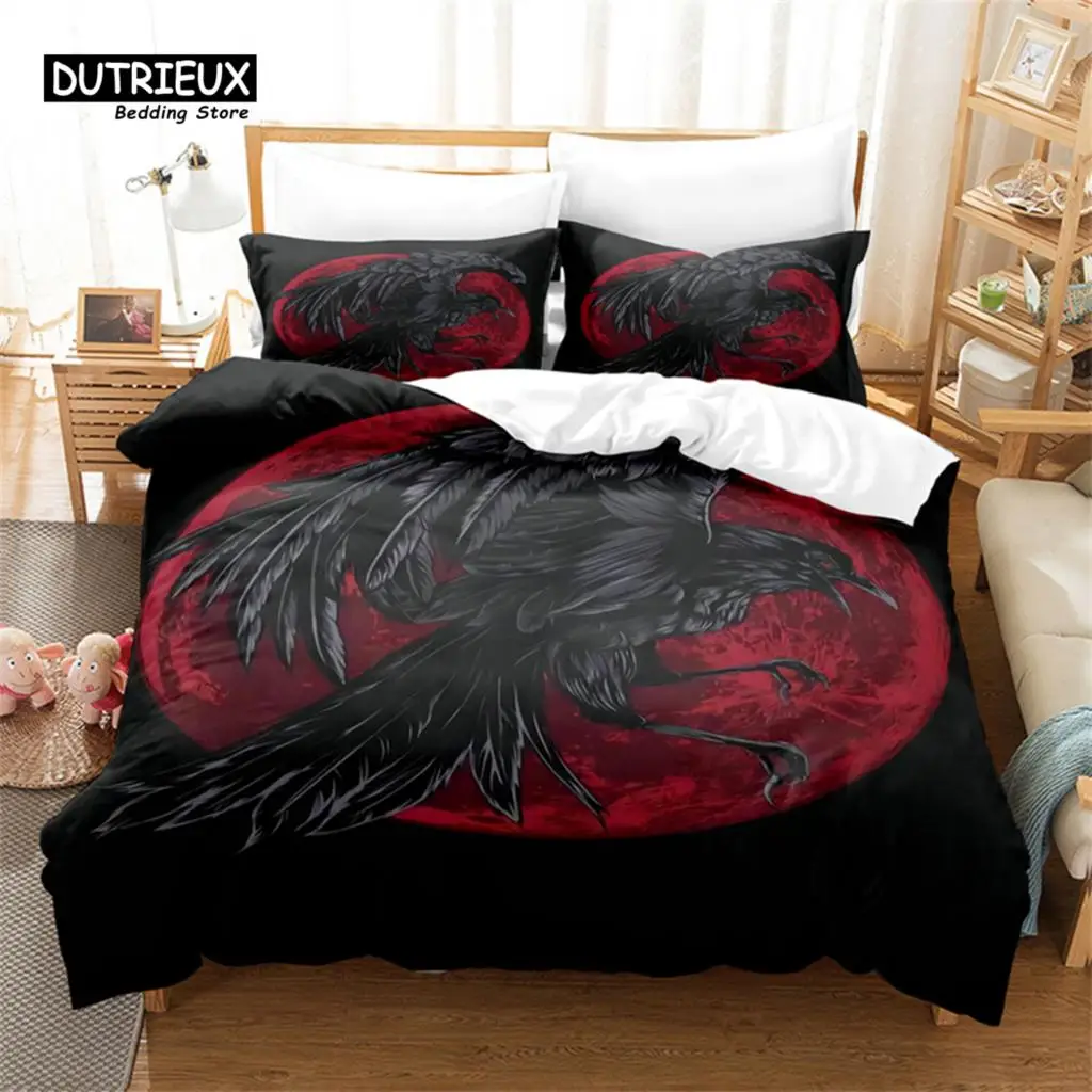 

3pcs Fashion Duvet Cover Set, 3D Eagle Design Bedding Set, Soft Comfortable Breathable Duvet Cover, For Bedroom Guest Room Decor