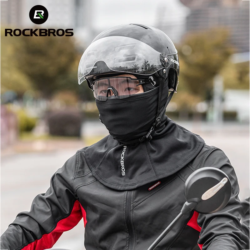 ROCKBROS Balaclava Full Face Cycling Face Mask Men Women Breathable Windproof Neck Gaiter For Motorcycle Built-in Filters Outdoo