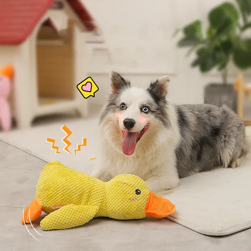 Duck Shape Dog Toy Quacking Pet Toys for Small Large Dog Cat Durable Puppy Molar Chew Toy Fun Interactive Plaything Dog Supplies