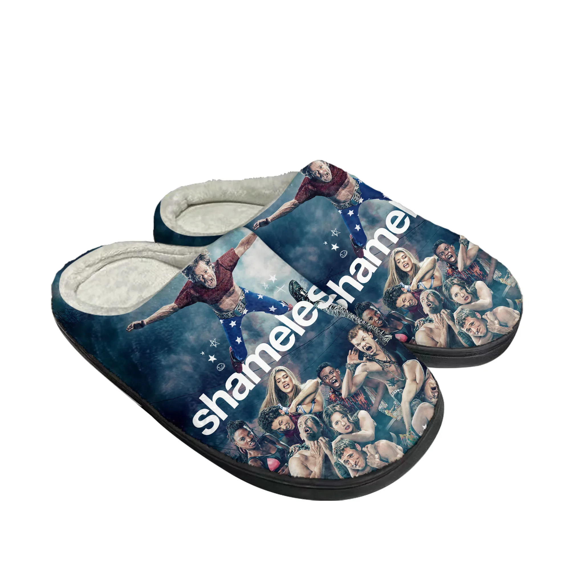 Shameless in A World Home Cotton Slippers Mens Womens Plush Bedroom Casual Keep Warm Shoes Thermal Slipper Customized DIY Shoe