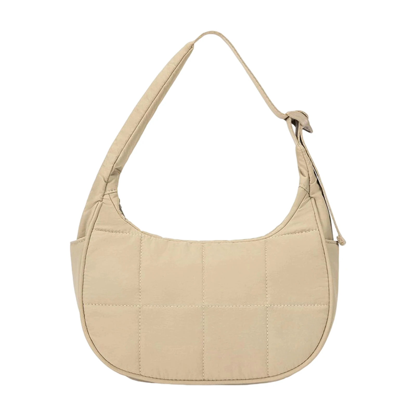 ファッションレディ大容量ショルダーバッグ女性カジュアル無地ダウンバッグ女性シルクコットンハンドバッグ女の子旅行トートバッグ