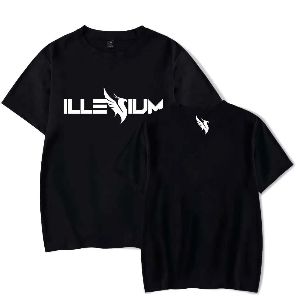 Top 100 DJs ILLENIUM Merch Concert Site T-Shirt Crewneck Short Sleeve Summer Men Women's Tshirt Harajuku Streetwear Clothes