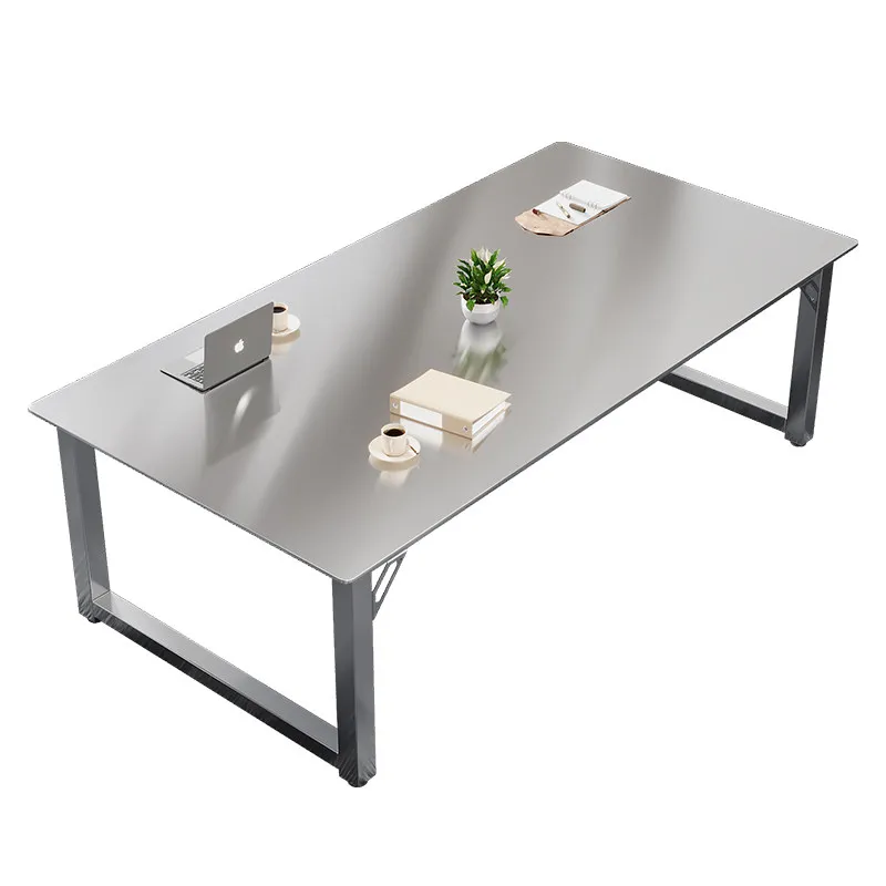 

Extra thick stainless steel conference long table simple modern conference room reception negotiation learning training desk