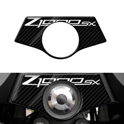 motorcycle 3D Carbon-look Top Triple Clamp Yoke Defender Decal sticker For Kawasaki Z1000SX 2011 2012 2013 2014 2015 2016 2017