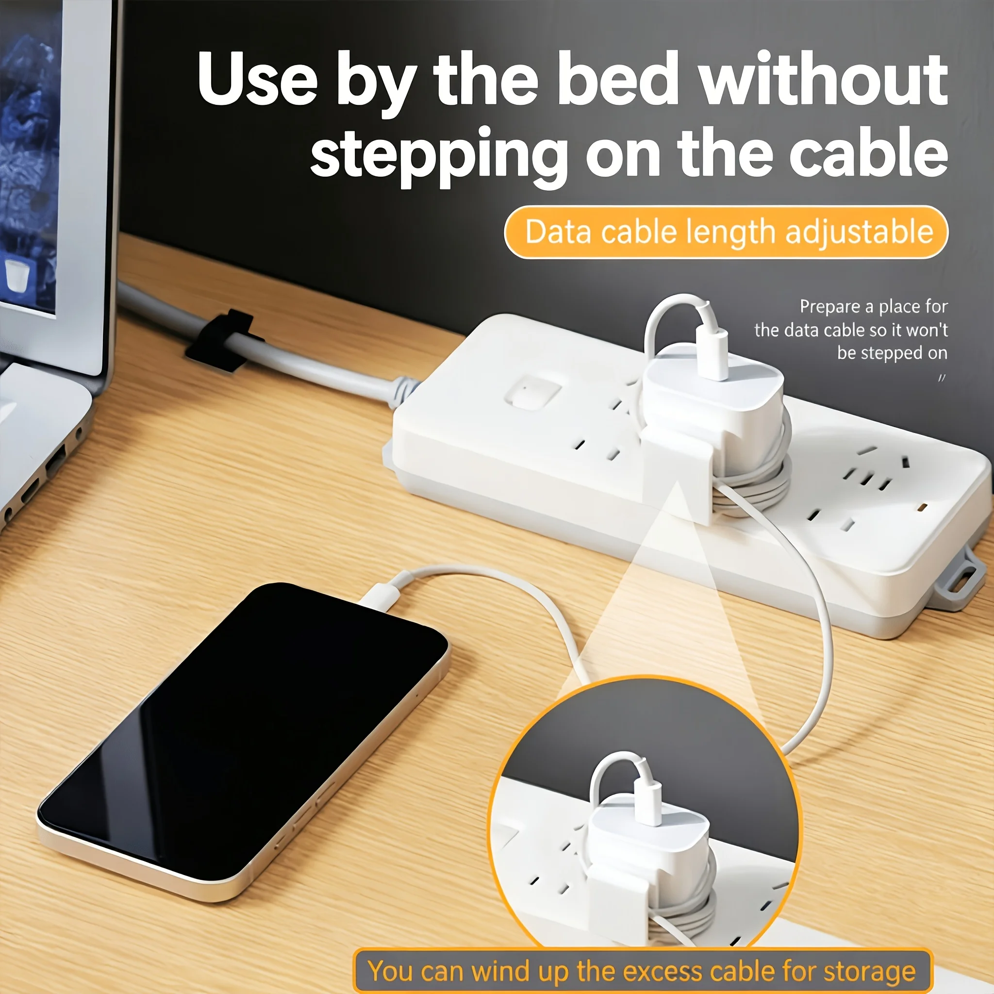 2Pcs Self Adhesive Cable Winder Hook Charger Earphone Cord Organizer Compact Wire Storage Clip For Home Office Desktop Tidy Wiri