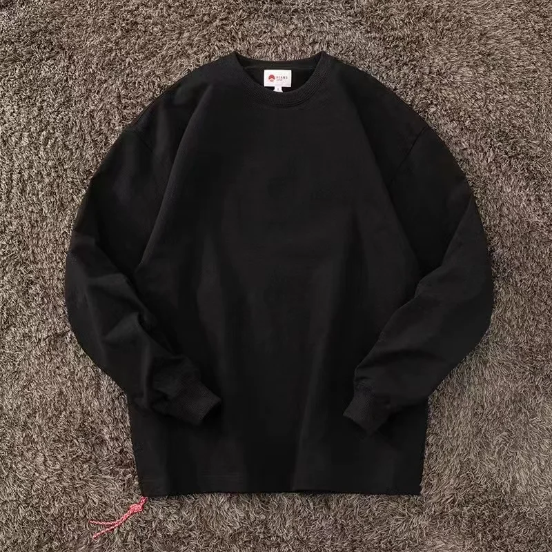 

Японская футболка Stech Loose LS Red Rope Pure Color Heavy Base с длинным рукавом, молодежная, модная, хлопковая, с круглым вырезом, стандартного кроя, для осеннего сезона