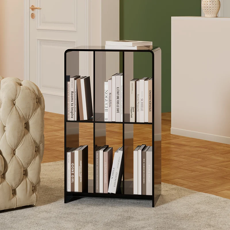 

Light luxury acrylic bookshelf storage bookcase Modern simple shelf Floor-to-ceiling display Living room display storage