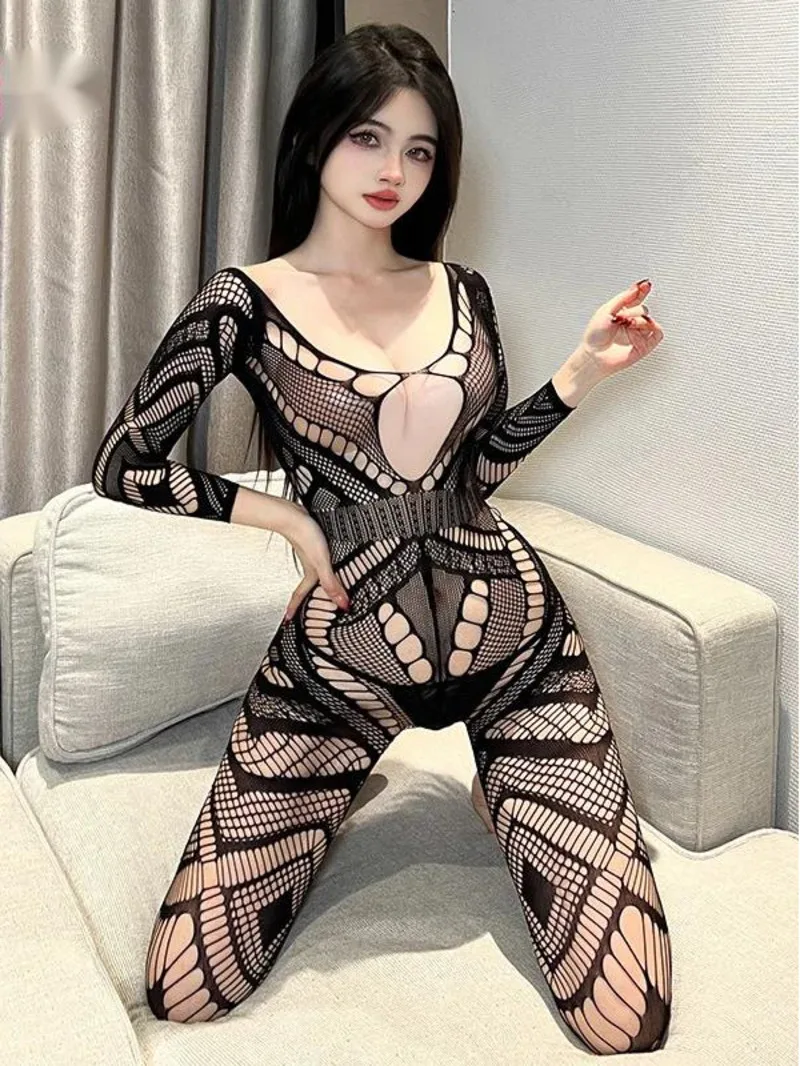 Exotic summer fashion women's clothing big U-neck seven quarter sleeve solid geometric pattern sexy tight fitting jumpsuit YB2K