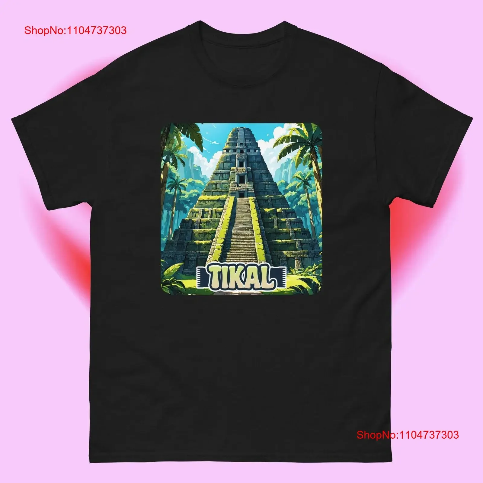 Tikal Guatemala camiseta vintage lavada moda gráfica suave casual streetwear estirado cómodo ligeramente versátil elegante