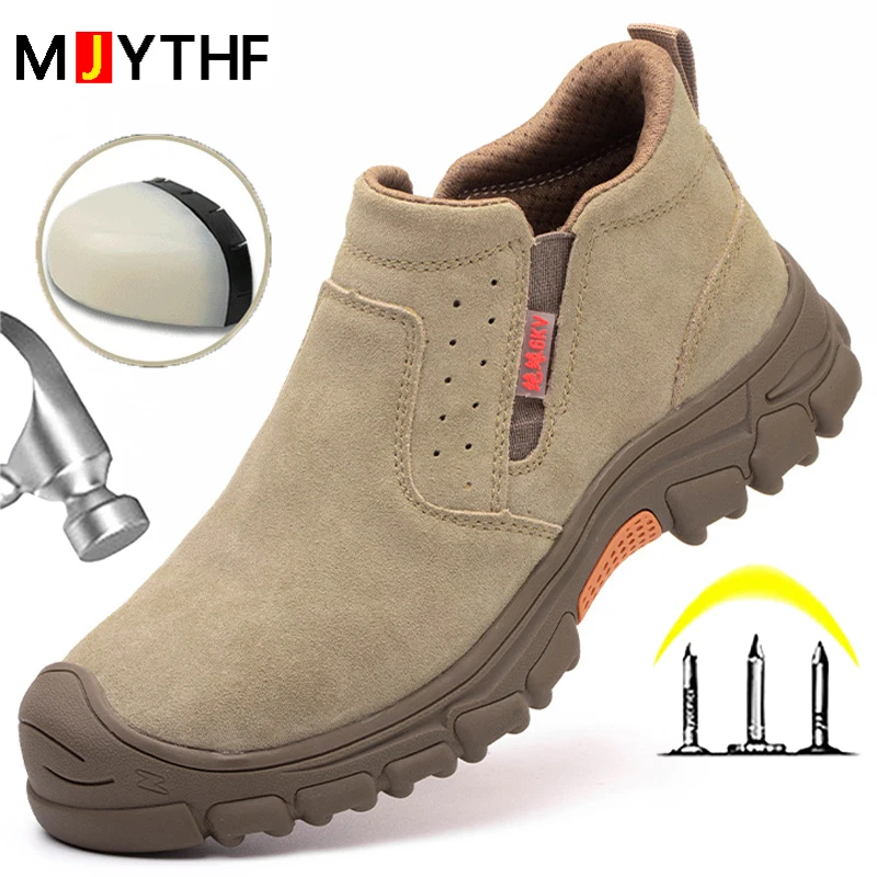 Waterproof Work Boots Safety Composite Toe Shoes Men Anti-smash Anti-puncture Safety Shoes Anti-scald Welding Shoes Protective
