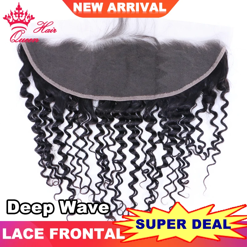 

13x4 Lace Frontal Deep Wave Lace Closure Brazilian 100% Human Hair Swiss Lace Virgin Hair Lace Frontal Queen Hair Products
