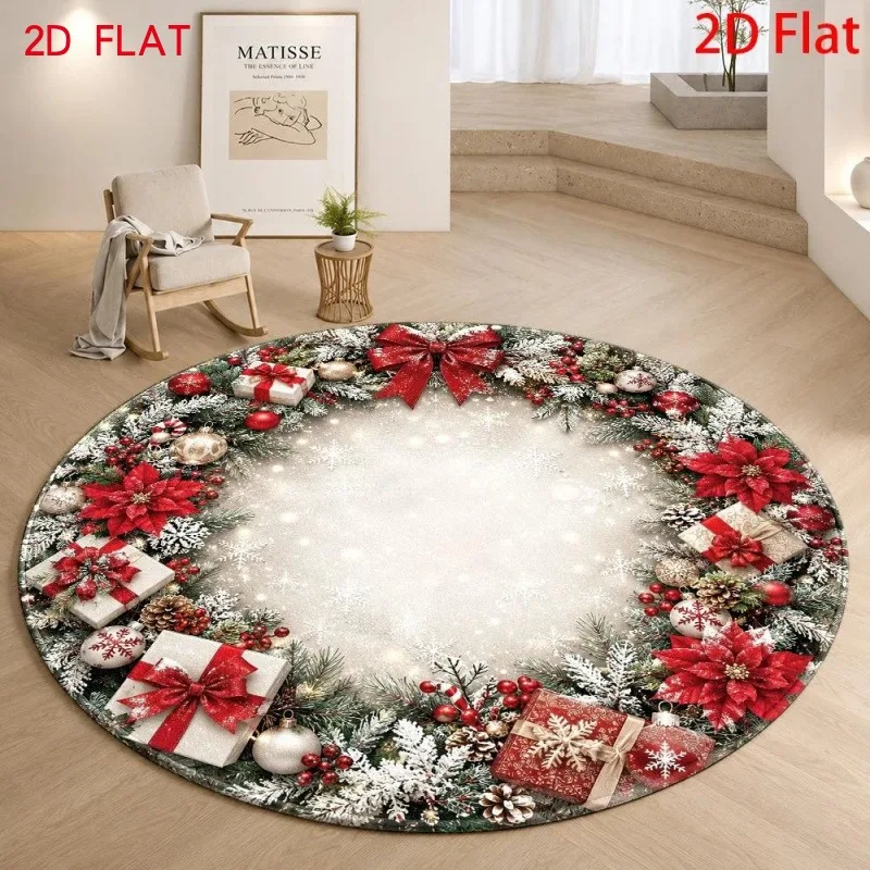 3D Illusion Staircase Round Rug 40x40cm Optical Pit Mat for Entryway