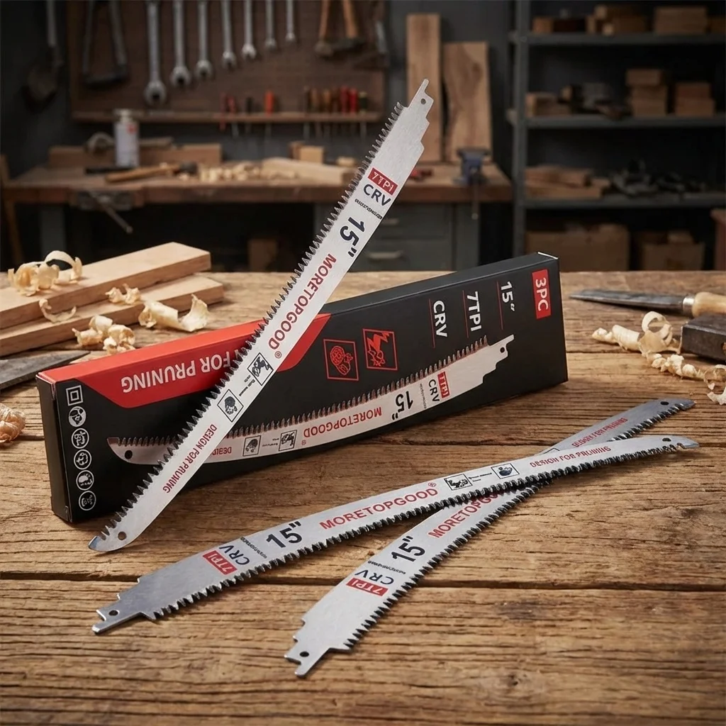 

Arc Curved Reciprocating Saw Blade with Chipconveyor Design, 7TPI Japanese Teeth with Arc Edge Wood Pruning Saw Blades f