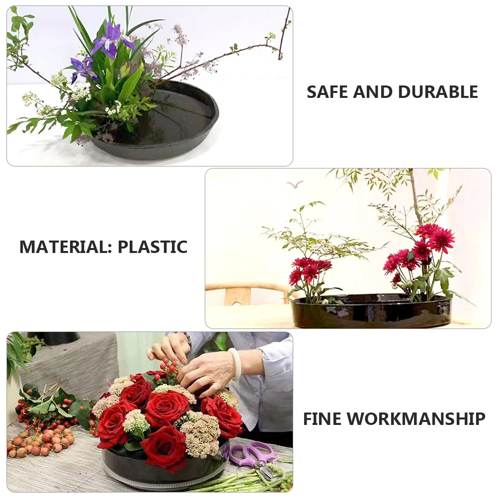

1Pcs Flower Arrangement Base Plastic Round Shape Durable Floral Fixing Holder for Tabletop Decor DIY Flower Arrangement Supplies