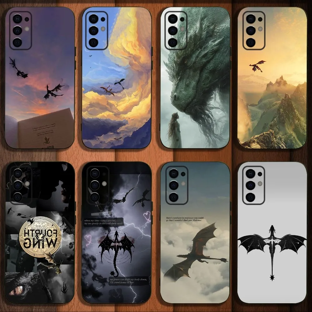 

F-Fourth W-Wing Phone Case For Samsung S24,S21,S22,S23,S30,Ultra,S20,Plus,Fe,Lite,Note,10,9,5G Black Soft Cover