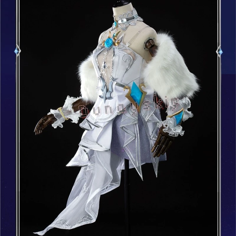 Elegant Wedding Gown Game Ahri Crystal Rose Cosplay Outfit Dress Stage Uniform Roleplay Suits Halloween Clothes Carnival Party - view 3