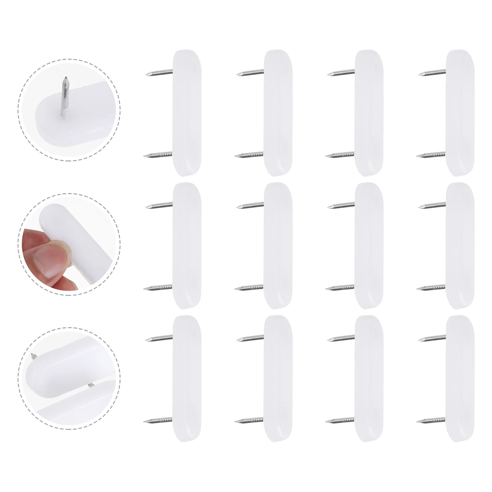 

100Pcs Furniture Leg Bottom Feet Protectors White Easy Install Durable Long Lasting Floor Protection Chair Foot Nail