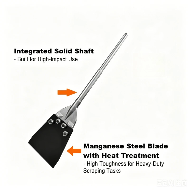 Floor Scraper Chisel 6 Inch Wide Alloy Steel Blade Heavy Duty Tile Adhesive Paint Stripper Rotary Hammer Removal Tool