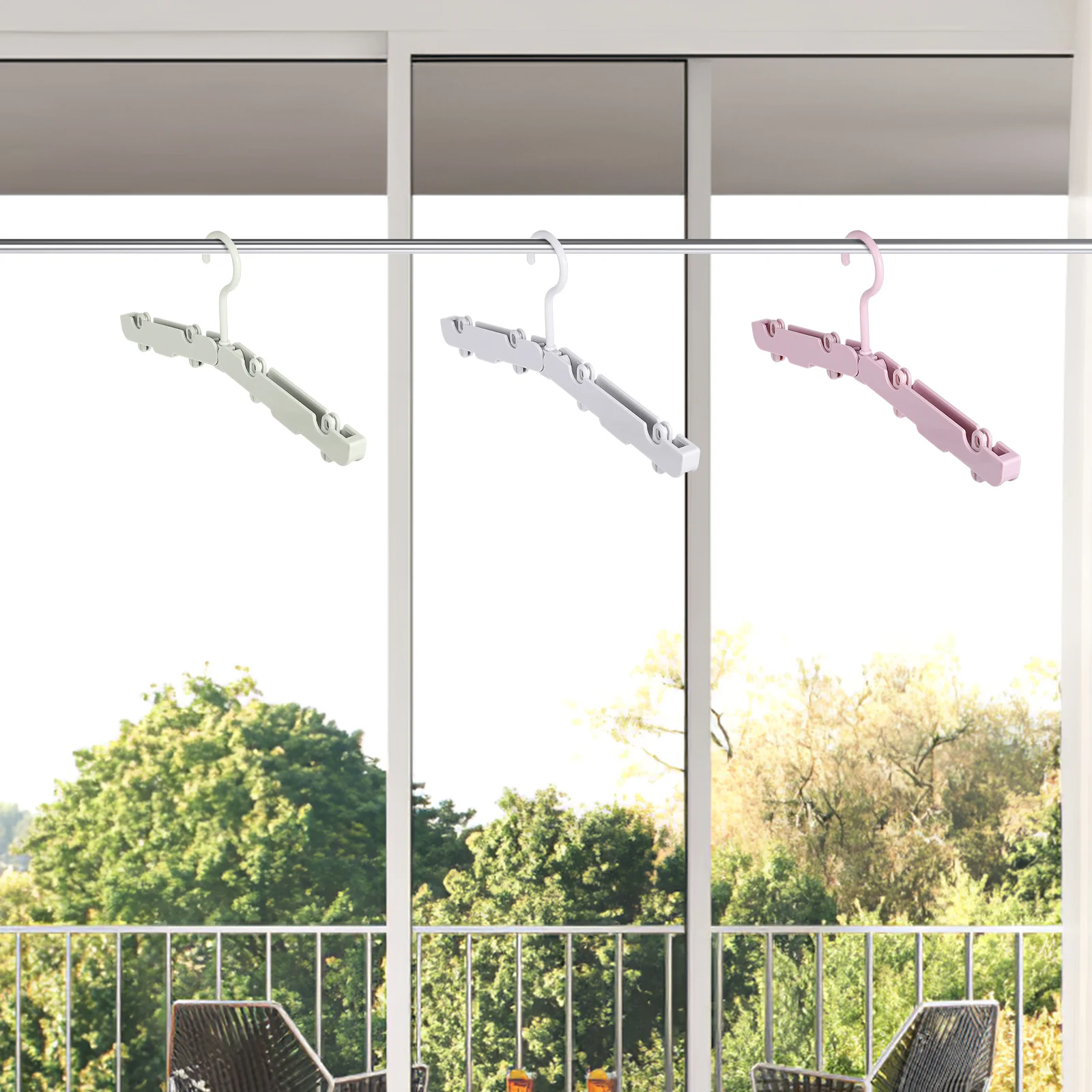 

6Pcs Foldable Travel Hangers Space Saving Clothes Hangers Non-Slip for Travel Business Trips Hotels Drying Rack