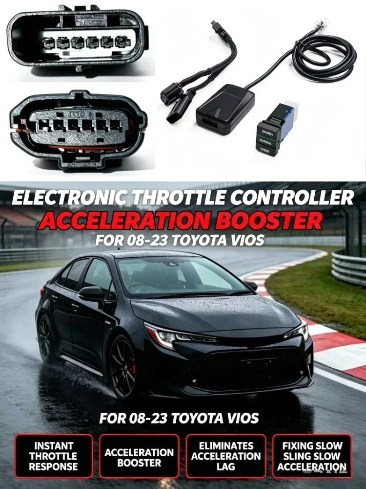 Electronic Throttle Controller  Acceleration Booster For 08-23 Toyota Vios  Eliminates Acceleration Lag Fixing Slow Acceleration