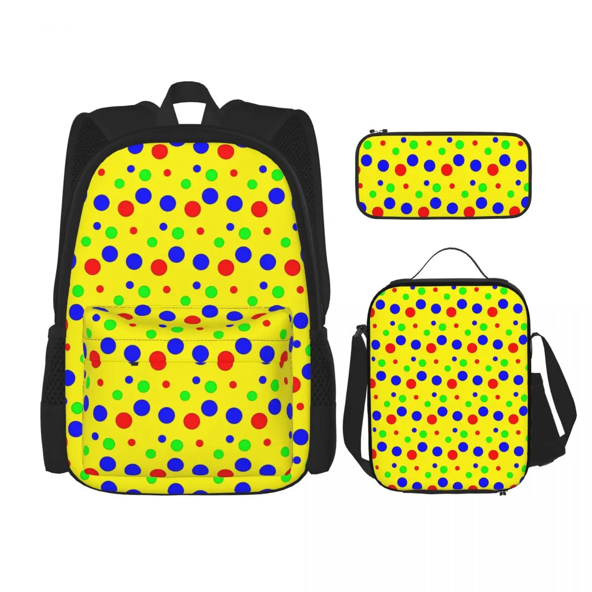 

Spotty Bag Mr Tumble's Spotty Backpacks Boys Girls Bookbag School Bags Rucksack Lunch Bag Pen Bag Three-Piece Set