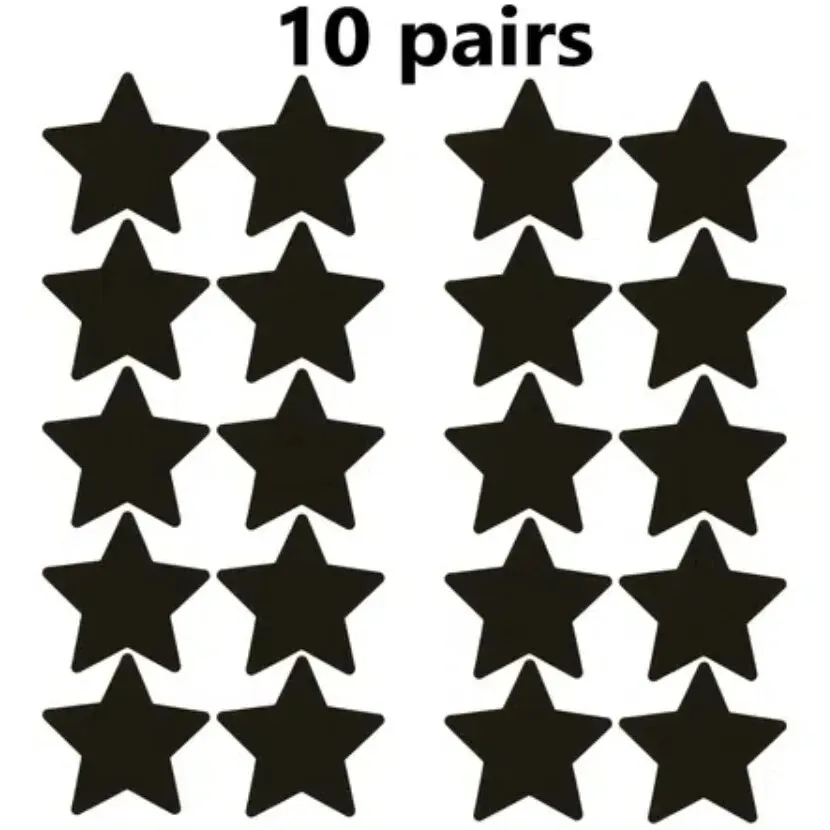 10 Pairs Star Shaped Nipple Covers, Invisible Self-Adhesive Disposable Nipple Pasties, Women\'s Lingerie & Underwear Accessories